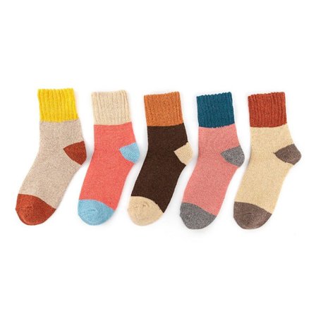 5 par snøsokker kaninullsokk 1 1