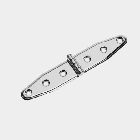 Charnière de trappe Roca, 156 x 30 mm, acier inoxydable