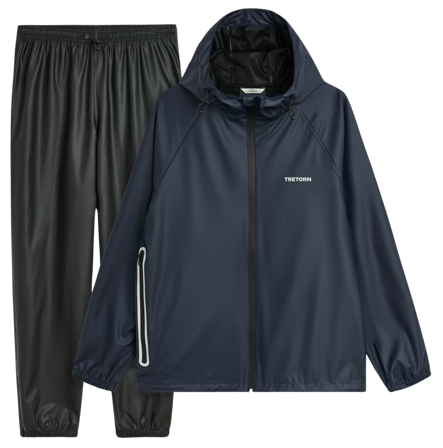 Tretorn Packable Rainbreaker Set Navy Blaze