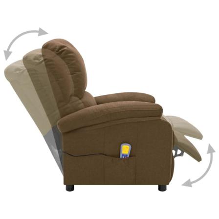 Vidaxl Elektrisk Massagefåtölj Brun Tyg Brun