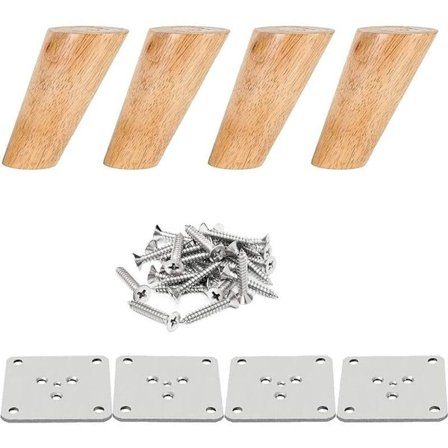 cm trebordben, sett med 4 massive treben, skrånende, koniske erstatningsben m b