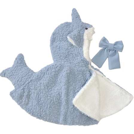 Toddler Shark Hoodie Cape med 3D-svans