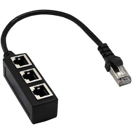 Nettverk 1 til 3 Port Ethernet Adapterkabel - Splitter for Ethernet En-til-Tre Utvidelse