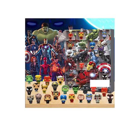 Julekalender med 24 dagers nedtelling for Avengers Marvel Julekalenderboks