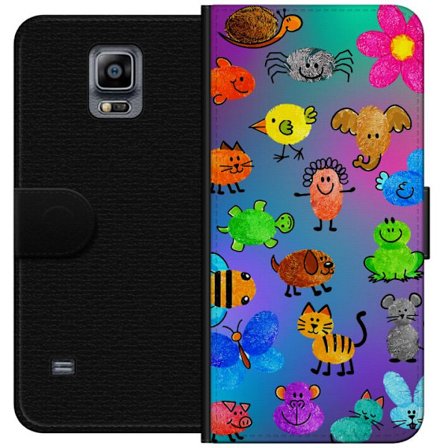 Yhteensopiva Lompakkokotelo Samsung Galaxy Note 4 Little Scribble Friends