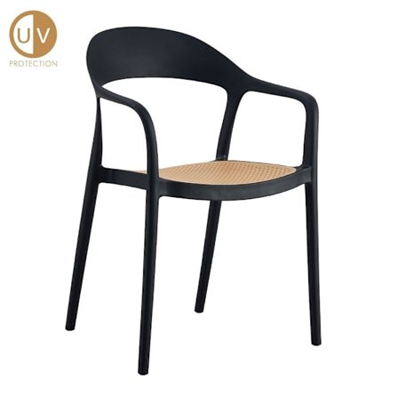 Bistro-tuoli musta luonnonvärinen 57x53x81,5 cm