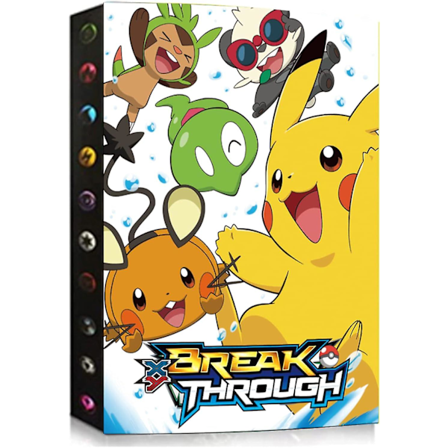9 Lommer 432 Kort Anime Album Bok Pikachu Favoritt Spillekort Bindemapp Mappe