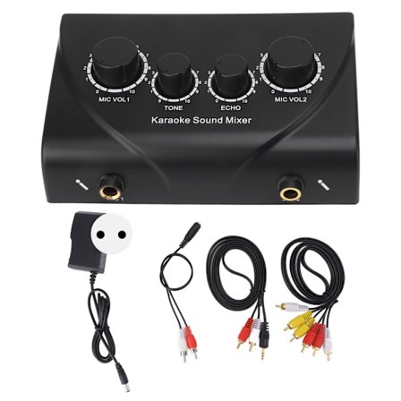 Mini Bærbar Lydmixer Karaoke Lydmixer til Virksomheder Familiefest 100‐240V EU Stik