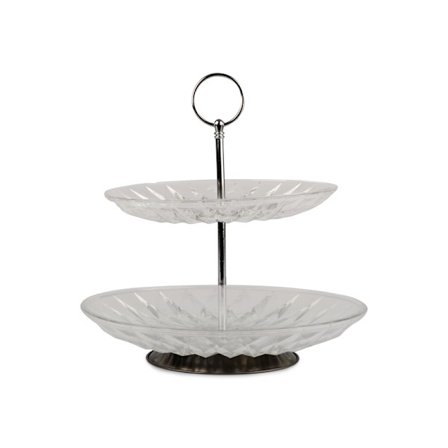 Kakfat Glas 2-Våningar Klarglas