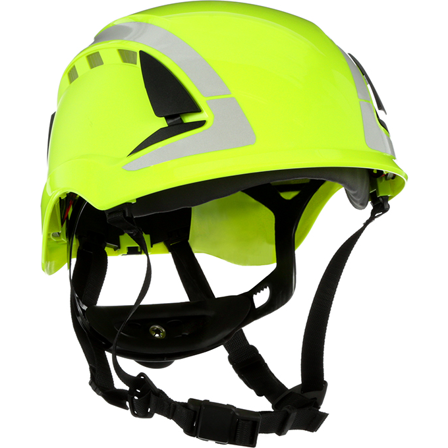 3M SecureFit X5014V Vernehjelm dobbelt godkjenning, ventilert, refleks Hi-viz, Hodebeskyttelse