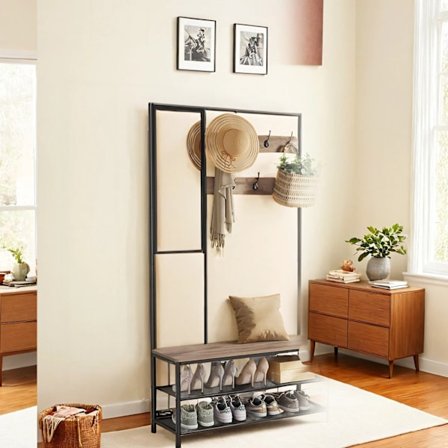 Rootz Wooden Chastule Casiakroom - vaatekaapin järjestäjä - teräsrakenne - tilaa säästävä - 35 cm x 98 cm x 180cm