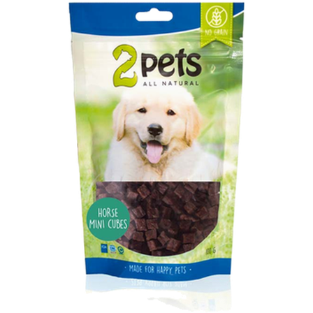 2 pets - Dogsnack Horse Mini Cubes 400 g - Hund - Hundegodbiter & tyggebein - Naturlige godbiter for hund - ZOO.no