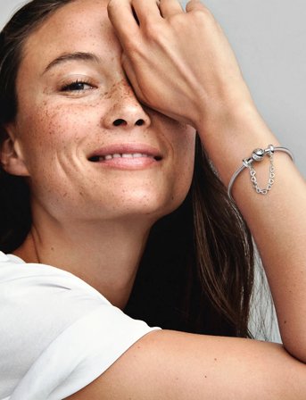 Pandora Sterling Silver Safety Chain - Silver - ONE SIZE