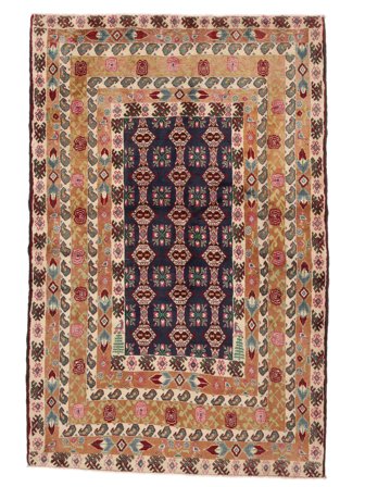 Afshar/Sirjan Vloerkleed 138X210 Bruin/Zwart Wol, Perzië