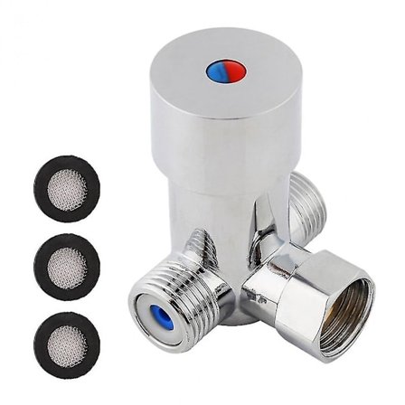 G1/2 Blandingsventil til varmt og koldt vand, termostatisk blandingsbatteri, temperaturregulering til automatisk hane