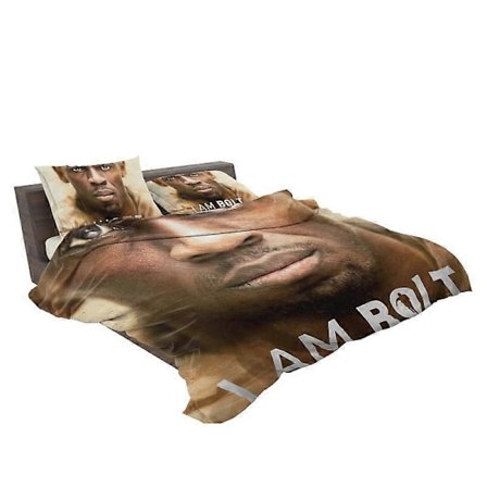v4455 Sengetøy I am Bolt Film Usain Bolt Dynetrekksett Putetrekk Hjemmetekstiler Sengetøy IU4455
