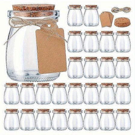 10 stk. glassgavekrukker med korklokk, gave til kvinner, gave til mor, 120 ml små glassflasker til bryllupsgaver, babyshower, festgaver, 