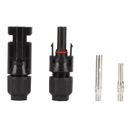 Yksi pari 1000VDC aurinkopaneeliliittimiä PC-muovia kupari-tina-pinnoitteella Fotovoltaisten järjestelmien liitin leirintään