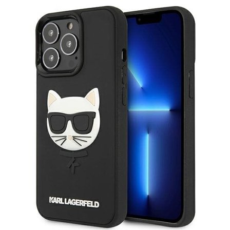 Karl Lagerfeld 3D Rubber Choupette Fodral för iPhone 13 Pro / iPhone 13 - Svart