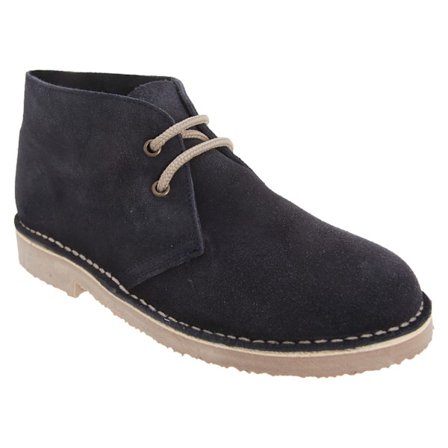 Roamers Unisex Real Suede Unlined Desert Boots 10 UK Nav