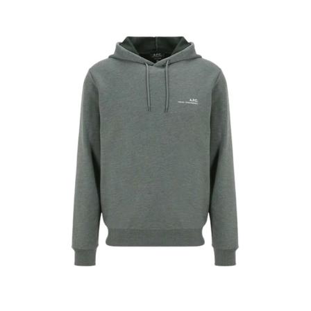 A.p.c. Logo-Print Hoodie Grå, Dame