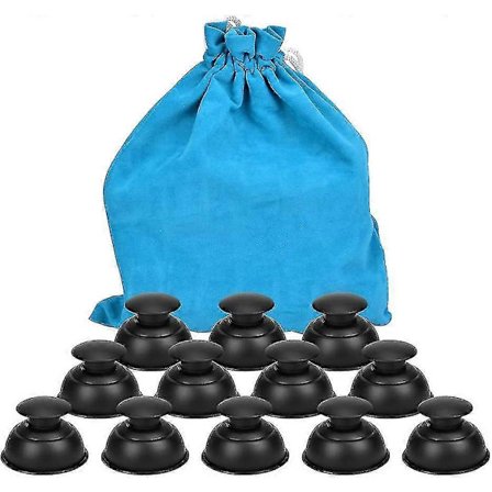 Silikon Koppar Terapi Set Koppar Massage, 12 st Professionella Vakuum Koppar Anti Cellulite Sugkoppar För Ansiktskroppsmassage, Djupvävnad, Myofasc