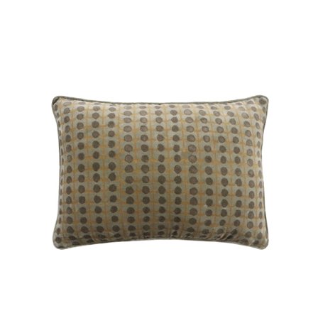 Koristetyyny 60x40 cm, sinappi ja hiilenharmaa kangas