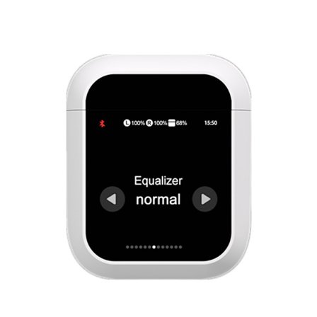 Trådlösa Bluetooth-hörlurar, brusreducerande Bluetooth-hörlurar, fullfärgsskärm in-ear-hörlurar, kompatibla med iPhone och Android.