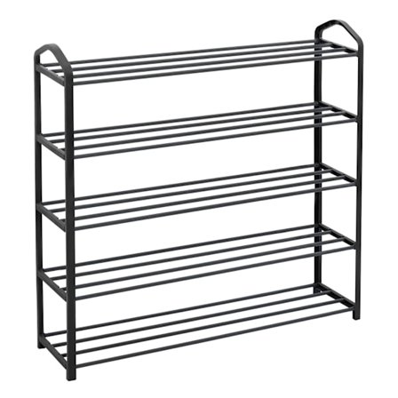 Rootz Skostativ - Fodtøjsarrangør - Skostativ - Skoopbevaring - Fodtøjsholder - Skotårn - Skodisplay - Grå - 31,5x8,1x2,6 tommer