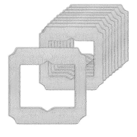 10 stk. erstatningsdeler for Ecovacs Winbot Mini, rengjøringskluter, mikrofiber rengjøringspute, grå SZRH