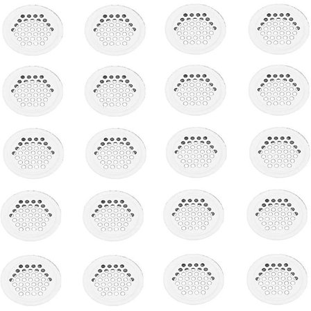 Ventilationsgitter 20 stk. Ventilationsgitter 35mm Ventilationsgitter Ventilationsgitter Ventilationsgitter Hul Rustfrit Stål Hvid Rund Ventila