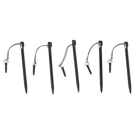 Professionel bærbar resistiv til touch screen stylus hård spids pen med støvprop reb til Pos Pda Mp5 (FMY)