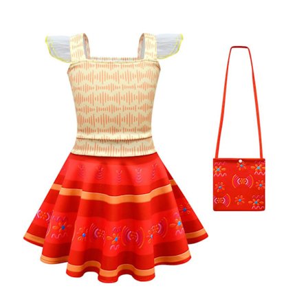 Klänning Encanto Magic Full House Girls Dress Sling Balett Kjol dress and bag 120cm