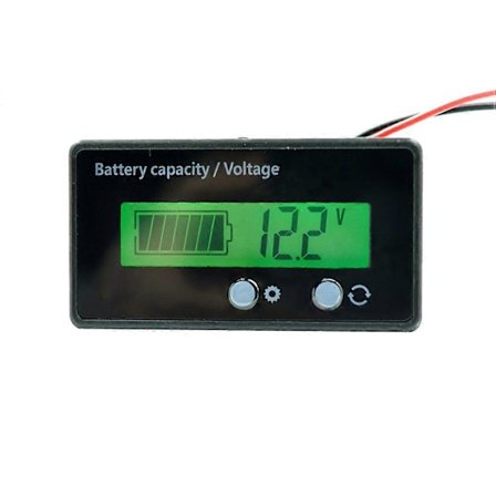 12V/24V/36V/48V Bly-syre Batteri og Lithium Batteri Kapacitetstester Voltmeter LCD Skærm (Grøn)