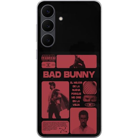 Kompatibelt Mobildeksel til Samsung Galaxy S25 FE Bad Bunny NFL-inspirert skjoldlogo med amerikansk fotball og stjerner