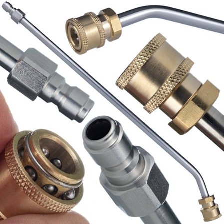 Hogtrykkspylerlanse 1/4 Tomme 70Cm Buet 30° – 250 Bar | Hurtigkobling | Kompatibel med Lavor, Parkside, Rosfix