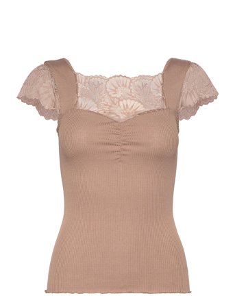 Rosemunde | Silk T-Shirt W/ Lace | S