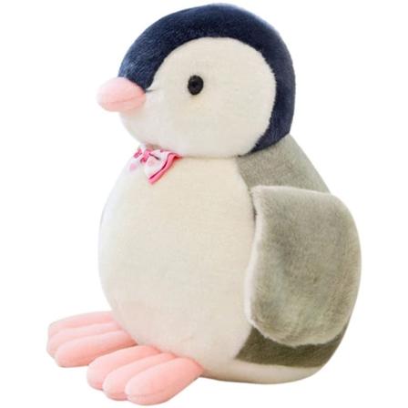Docka stoppad leksak söt tecknad röst pingvin liten mjuk leksak mini plysch djur Brinquedo födelsedagspresent bil/säng (färg: 25cm)