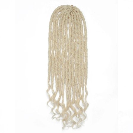 16 tum Goddess Faux Locs Crochet Hår Silkesmjukt Naturligt DreadLocks Syntetiska Crochet Flätor Hårförlängningar