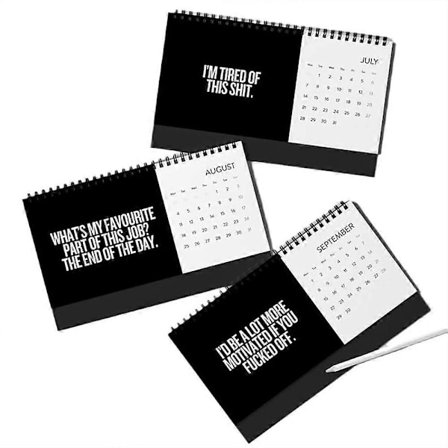 2025 Huumori Työ Kiroilu Vahvistukset Pöytäkalenteri, 2025 Hauska Kalenteri