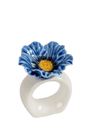 Byon Servettring Poppy 2-pack Köksredskap Blå ø5x6,5cm