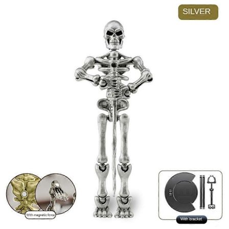 Keskiaikainen luurankonukke-robottitoimintahahmo liikuteltavilla nivelillä, luova poseerattava mallinukke työpöydän koristeeksi stressin lievitykseen