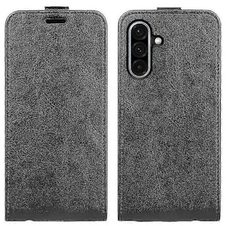 Vertikalt Flip Läder Telefonfodral Kompatibelt med R64 med Texturerad Finish