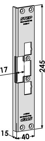 STEP ST4002-17 Tolppa malliin STEP 90 Release 17 mm, 245 mm, Hälyttimet & turvallisuus