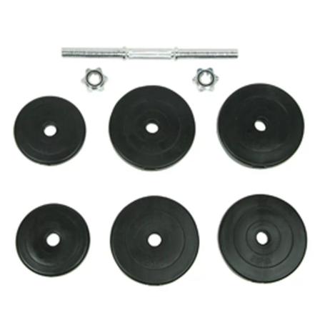 Vidaxl Hantelset 15 Kg Svart