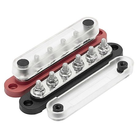 Bil Terminal Blok Negativ Samleskinne 12V Strømfordelingsblok M6 Terminal Samleskinne til Bil Båd