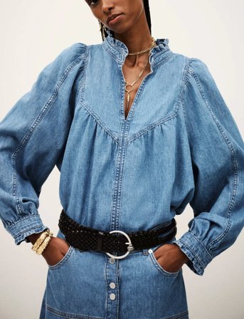 ba&sh Top Lay - Blue - 34