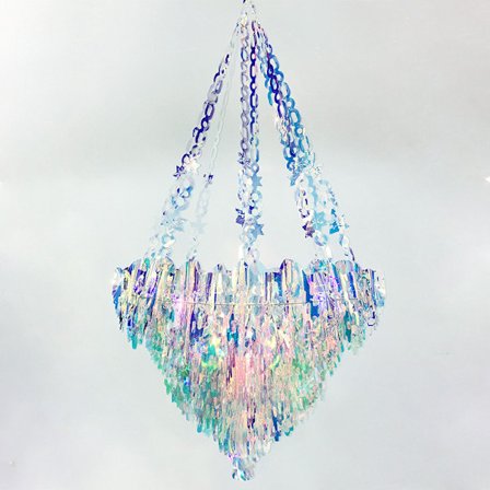Hängande dekorationer Iridescent Chandelier Shaped Foil Ceiling Han