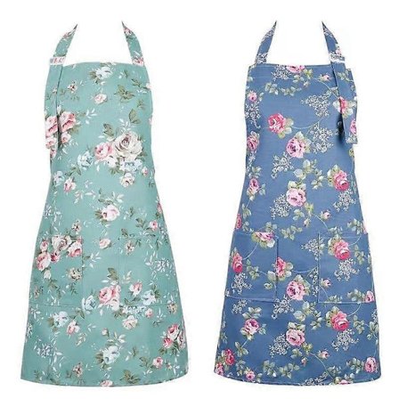 Dette todelte køkkenforklædesæt til kvinder er justerbart og egnet til madlavning, bagning og havearbejde.[HK]