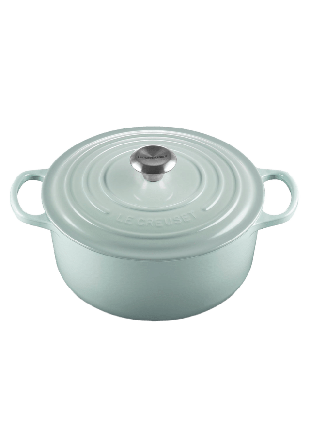 Le Creuset Signature Gjutjärn Rund Gryta 26cm Sea Salt 5,3L Gjutjärnsgrytor Unisex Vit 26 CM